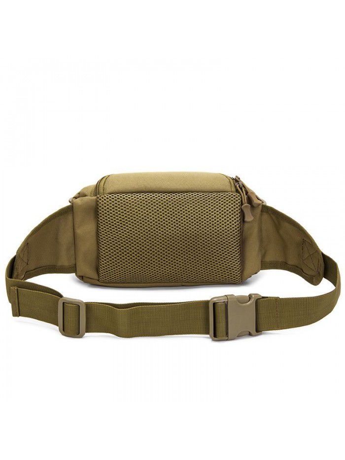 New canvas waist bag men's and women's multifunctional outdoor sports waist bag ultra thin running waist bag pocket change mobile phone bag