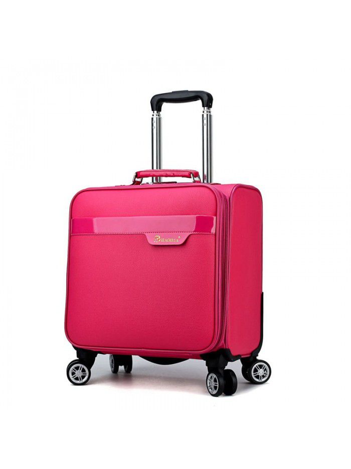 16 inch mini case lady color stripe suitcase universal wheel suitcase trolley case for short distance business trip