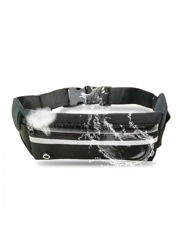 Running waist bag outdoor fitness anti sweat anti theft mobile phone bag men's and women's fashion kettle waist bag elastic fitness bag