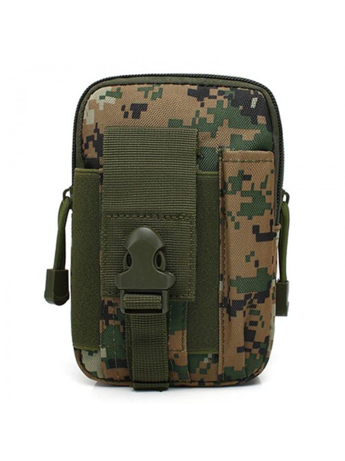 Tactical camouflage waist bag outdoor multifunctional sports running bag men's waterproof mobile phone bag camping riding waist bag