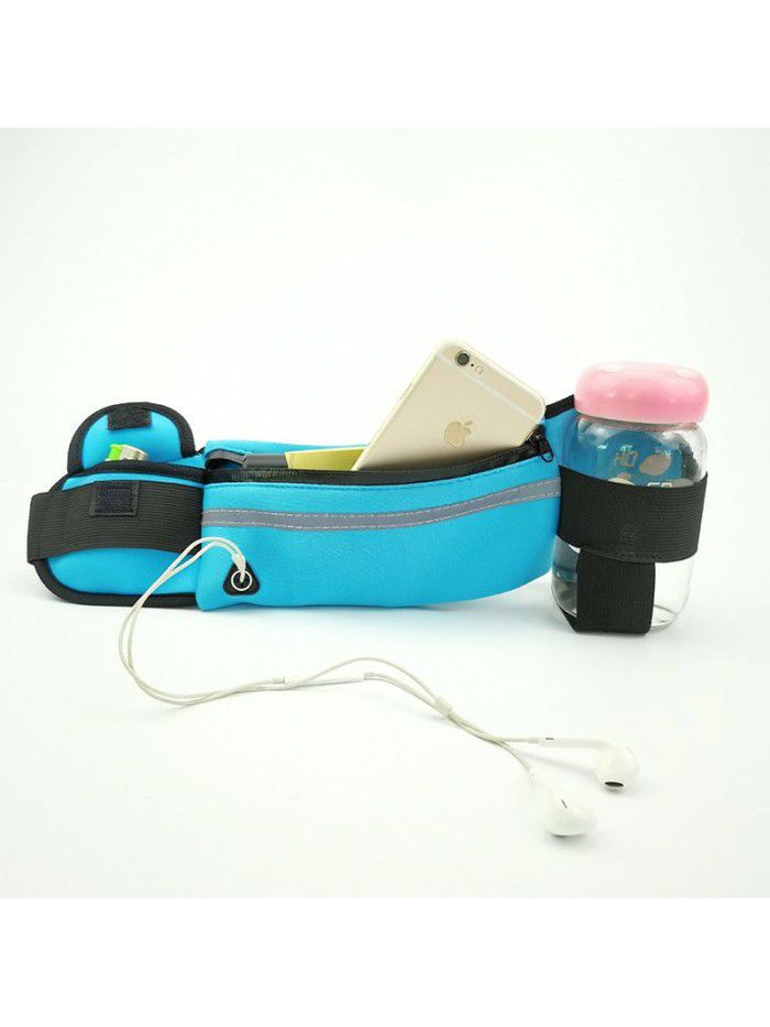 Running waist bag outdoor fitness anti sweat anti theft mobile phone bag men's and women's fashion kettle waist bag elastic fitness bag