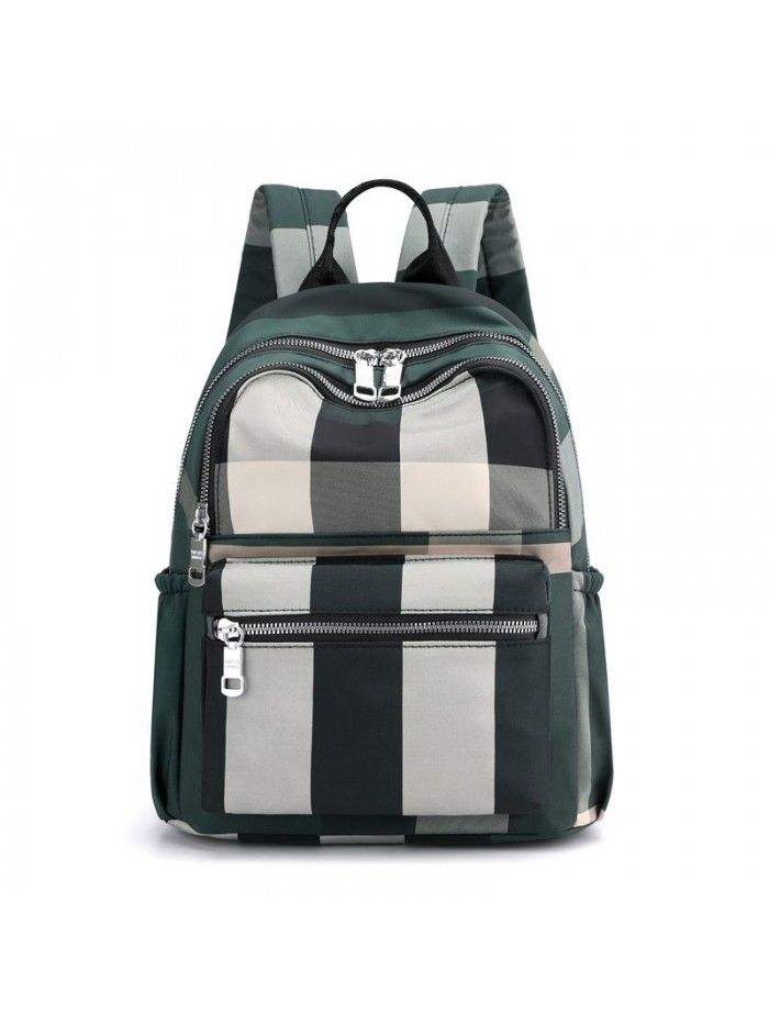 New light backpack stripe nylon bag women's leisure backpack fashion trend middle aged mother bag