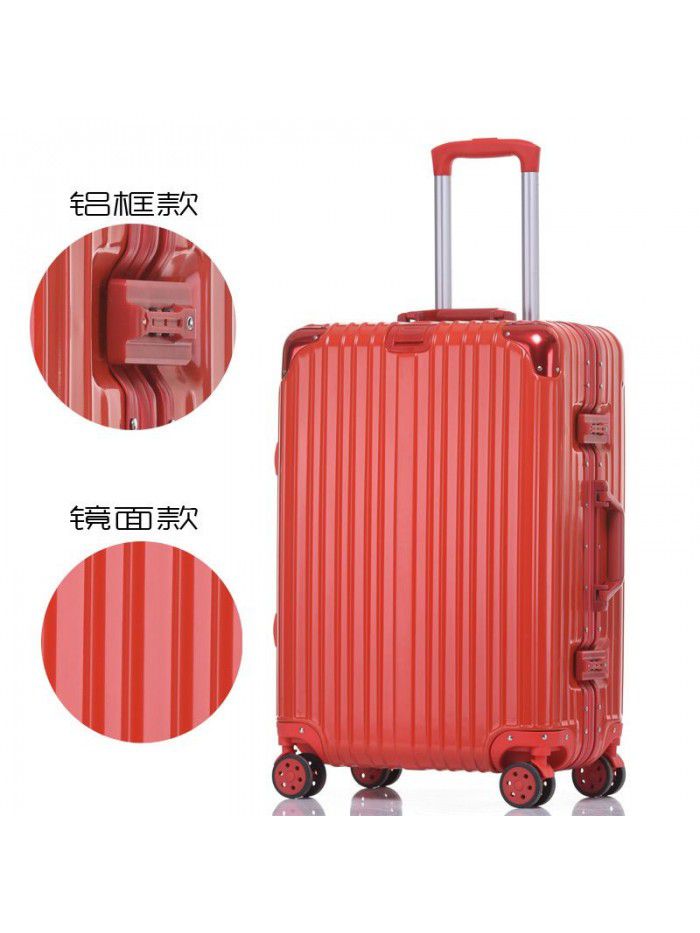 Trolley case universal wheel suitcase net red custom suitcase small female male student 20 inch code leather box 24