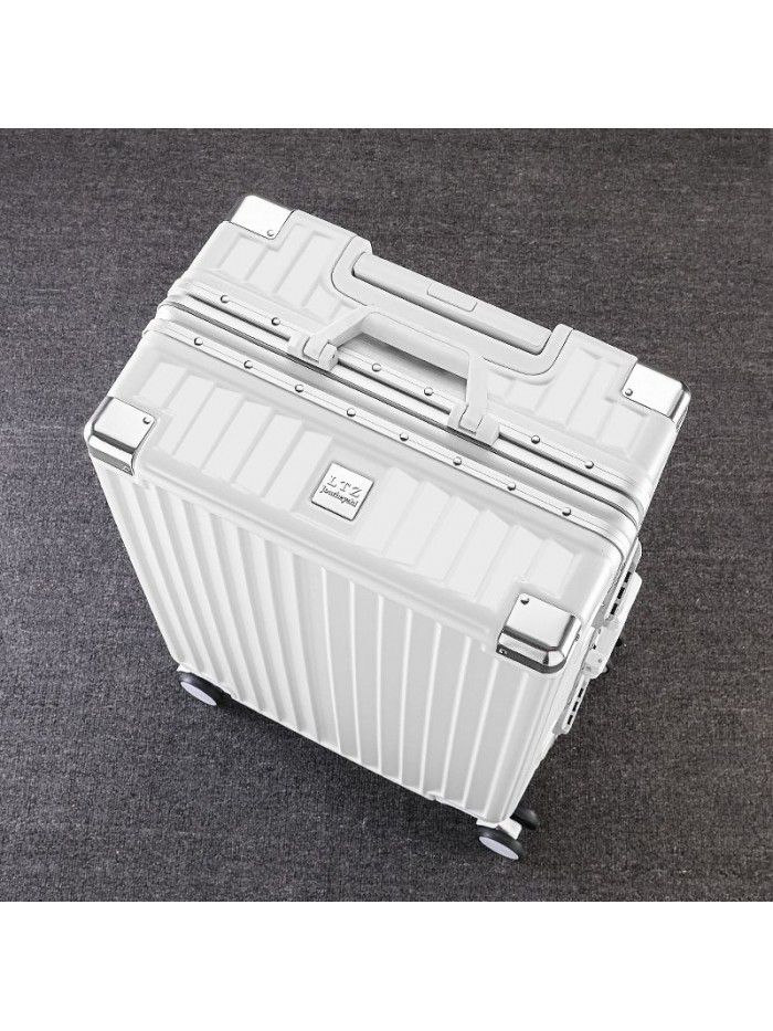 Luggage custom aluminum frame 20 inch universal wheel boarding code suitcase ins net red trolley box for men and women