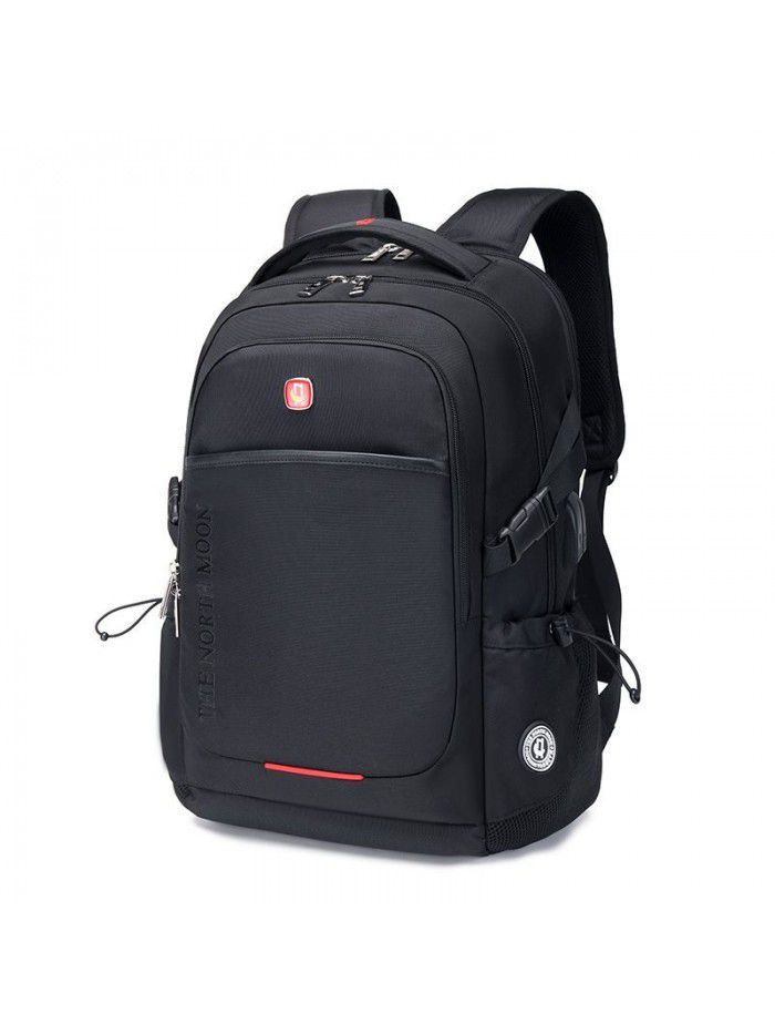 Cross border OEM customized backpack logo large capacity business travel backpack multi function USB charging Backpack