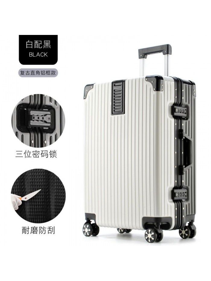 Trolley case universal wheel suitcase net red custom suitcase small female male student 20 inch code leather box 24