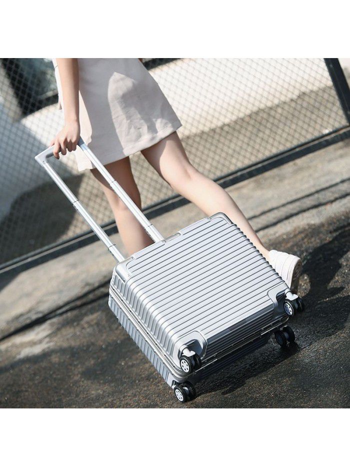 Business boarding chassis Trolley Case 18 inch small suitcase 16 inch business travel men's suitcase aluminum frame