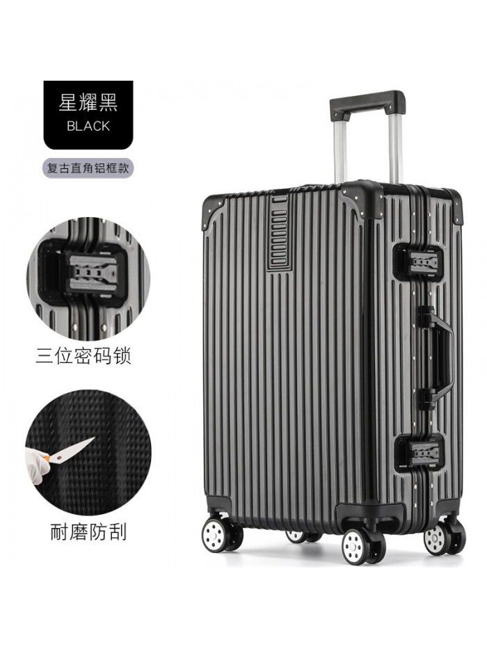 Trolley case universal wheel suitcase net red custom suitcase small female male student 20 inch code leather box 24