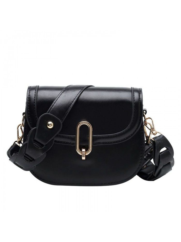 Fashion women's bag 2021 new spring and summer half round saddle bag personalized shoulder strap women's single shoulder bag Pu women's bag