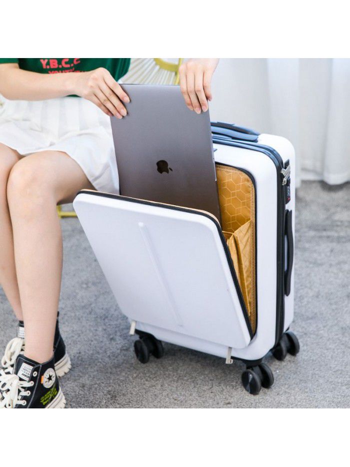  new front opening Trolley Case women's suitcase 20 inch men's business boarding case trunk universal wheel