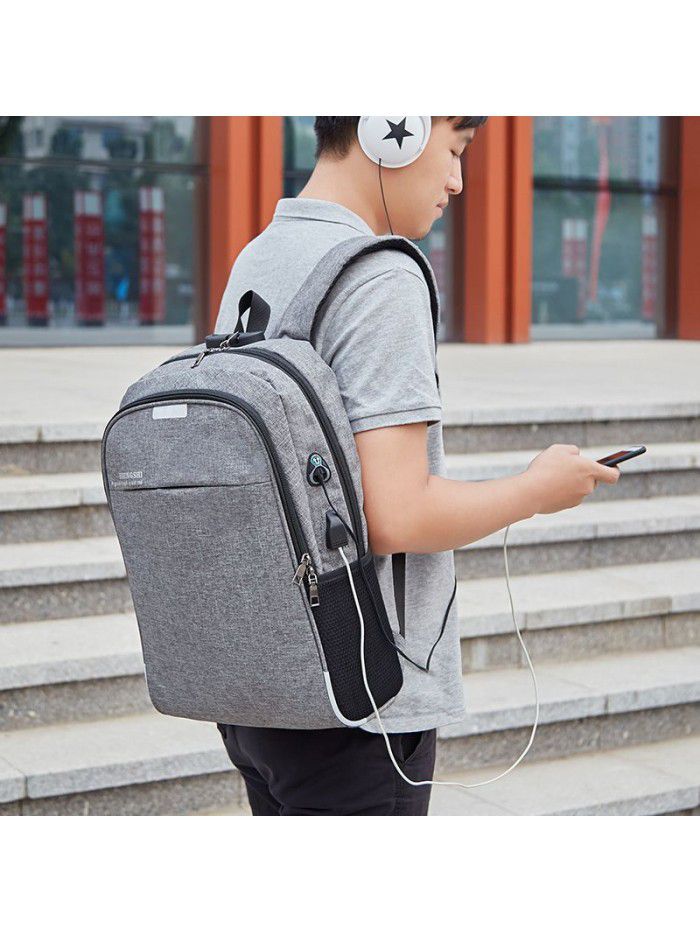 New USB charging leisure backpack business custom backpack computer bag multi function security bag men's and women's schoolbag