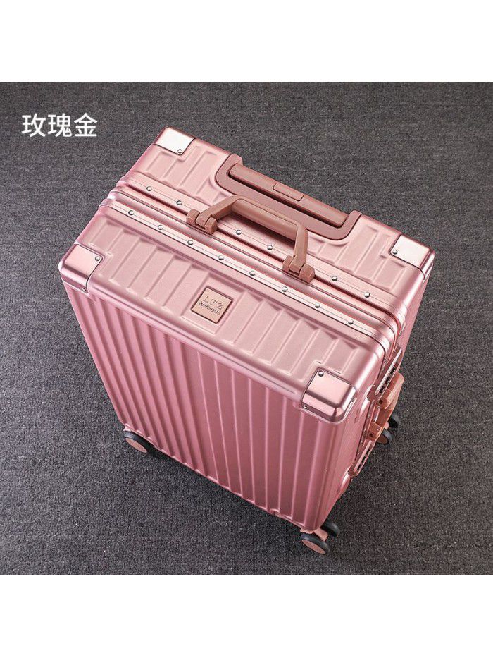 Luggage custom aluminum frame 20 inch universal wheel boarding code suitcase ins net red trolley box for men and women