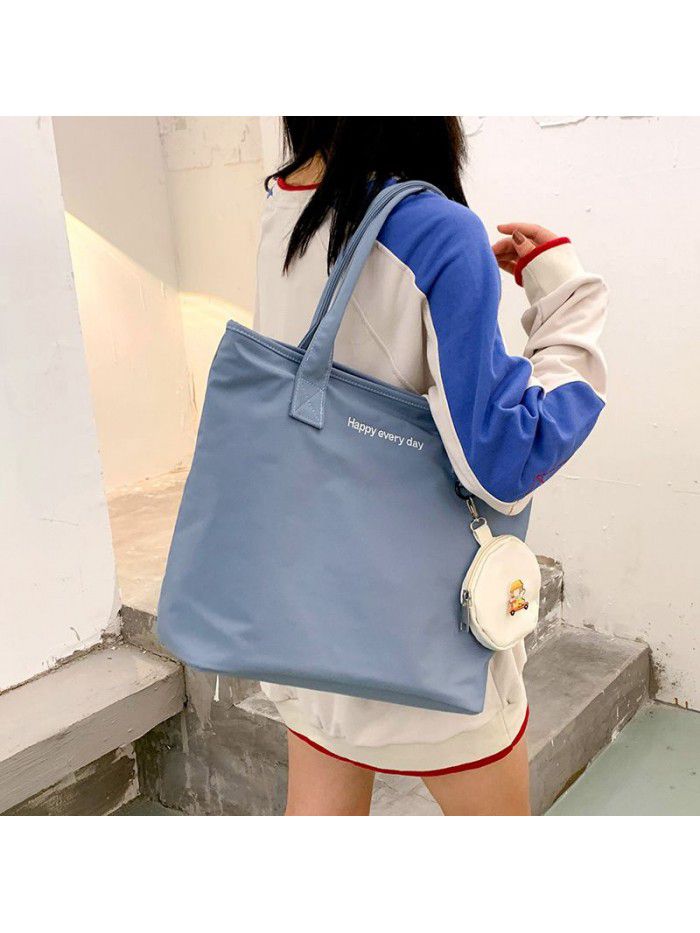 Korean autumn and winter new handbag women's large capacity fashion simple single shoulder bag student literature bag