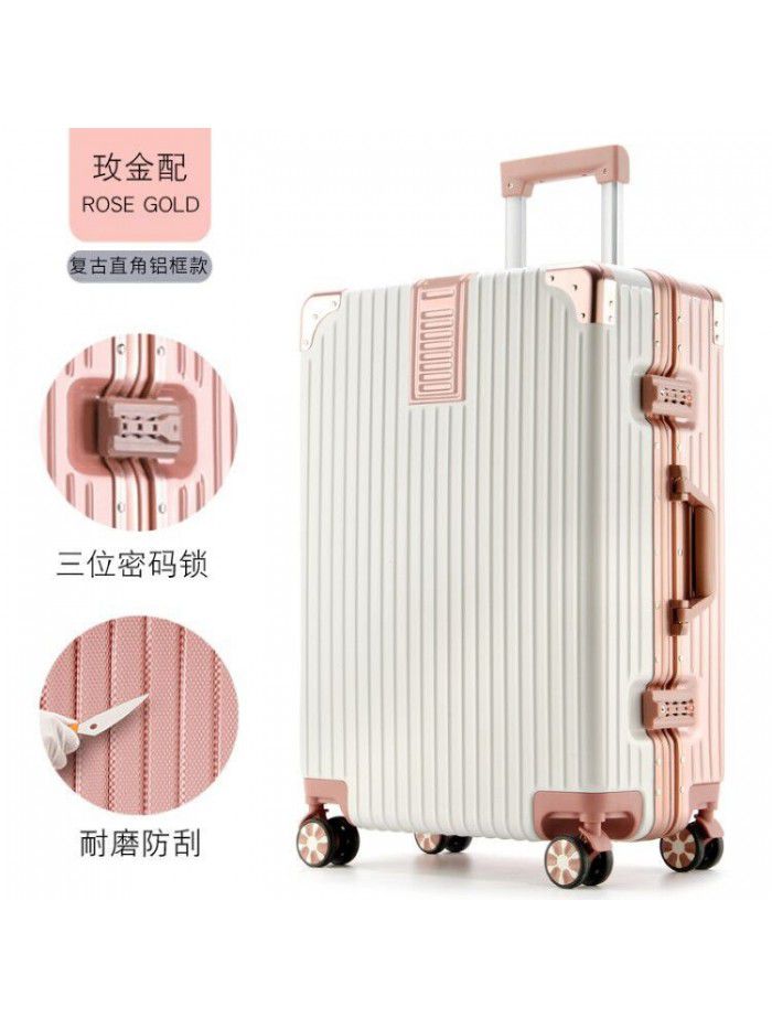 Trolley case universal wheel suitcase net red custom suitcase small female male student 20 inch code leather box 24