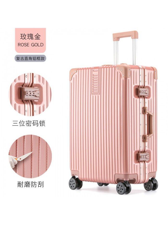 Trolley case universal wheel suitcase net red custom suitcase small female male student 20 inch code leather box 24