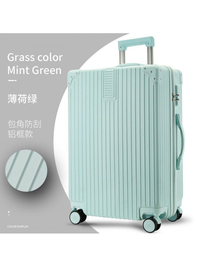 Luggage custom aluminum frame 20 inch universal wheel boarding code suitcase ins net red trolley box for men and women