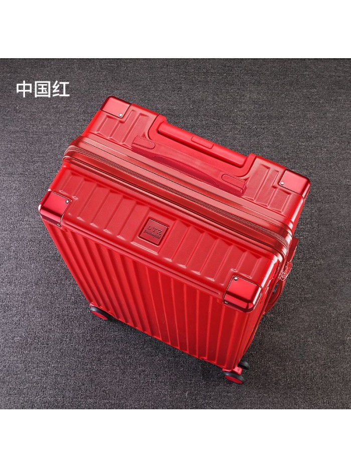 Luggage custom aluminum frame 20 inch universal wheel boarding code suitcase ins net red trolley box for men and women