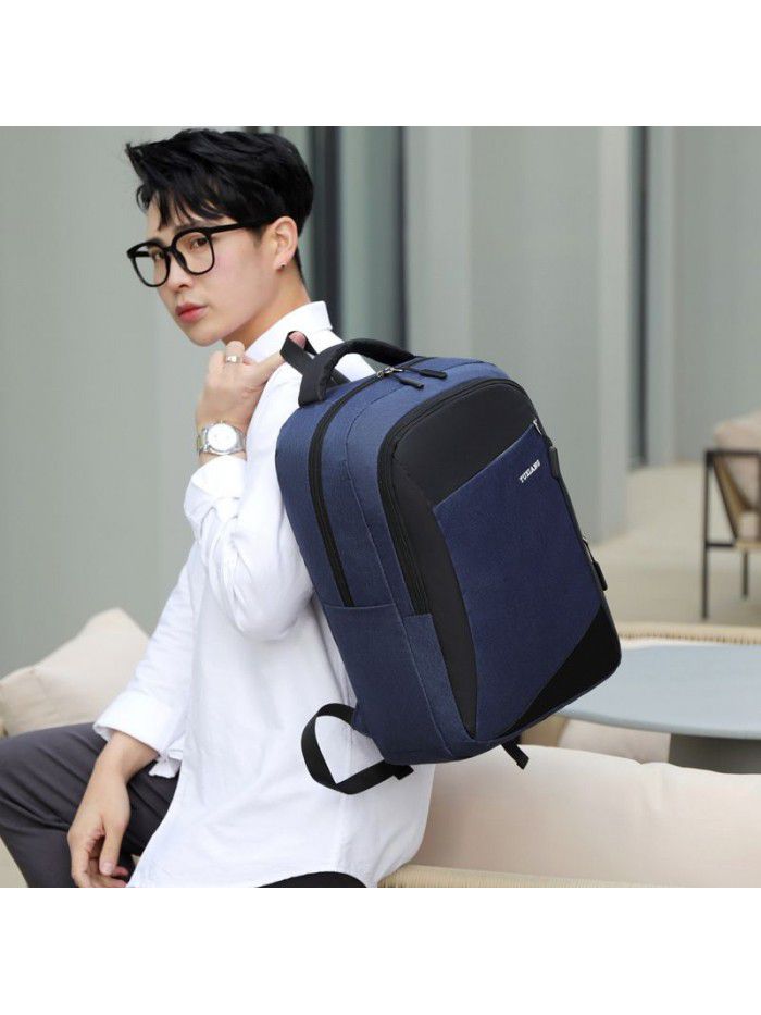  new business bag USB rechargeable schoolbag travel splash proof laptop bag wholesale Backpack