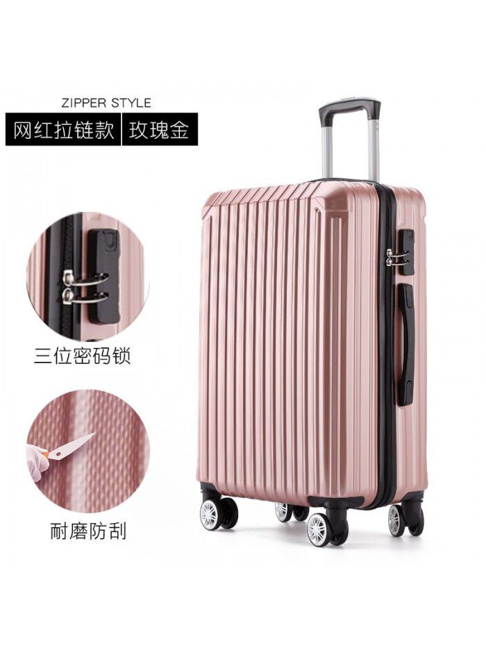 Trolley case universal wheel suitcase net red custom suitcase small female male student 20 inch code leather box 24