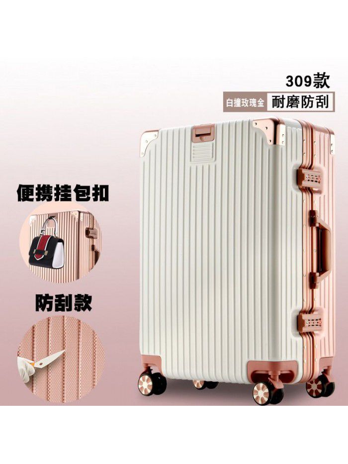 Trolley case universal wheel suitcase net red custom suitcase small female male student 20 inch code leather box 24