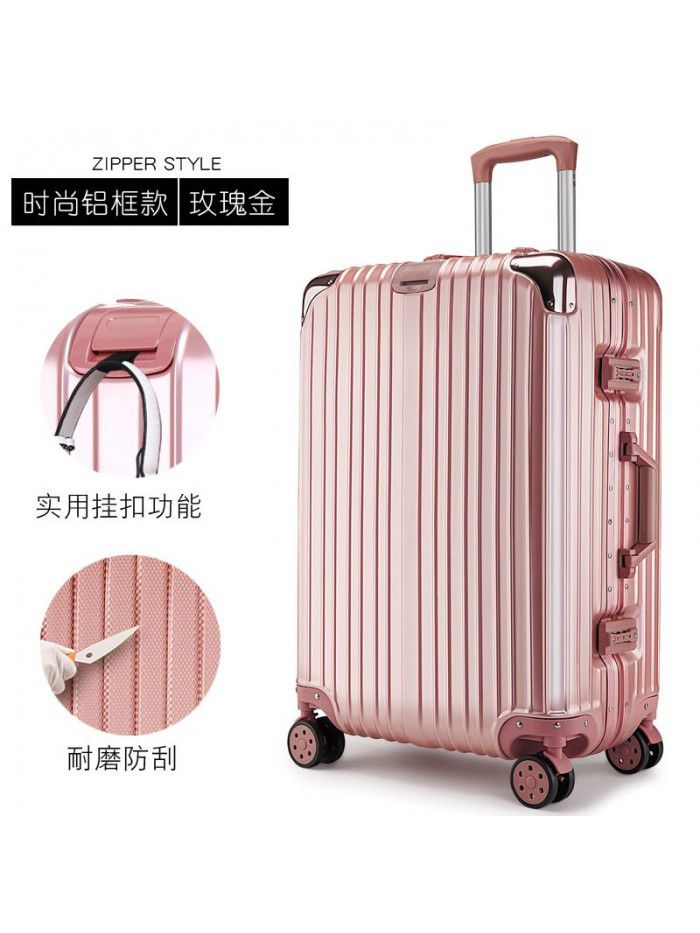 Trolley case universal wheel suitcase net red custom suitcase small female male student 20 inch code leather box 24