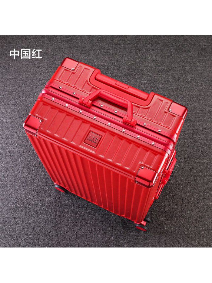 Luggage custom aluminum frame 20 inch universal wheel boarding code suitcase ins net red trolley box for men and women