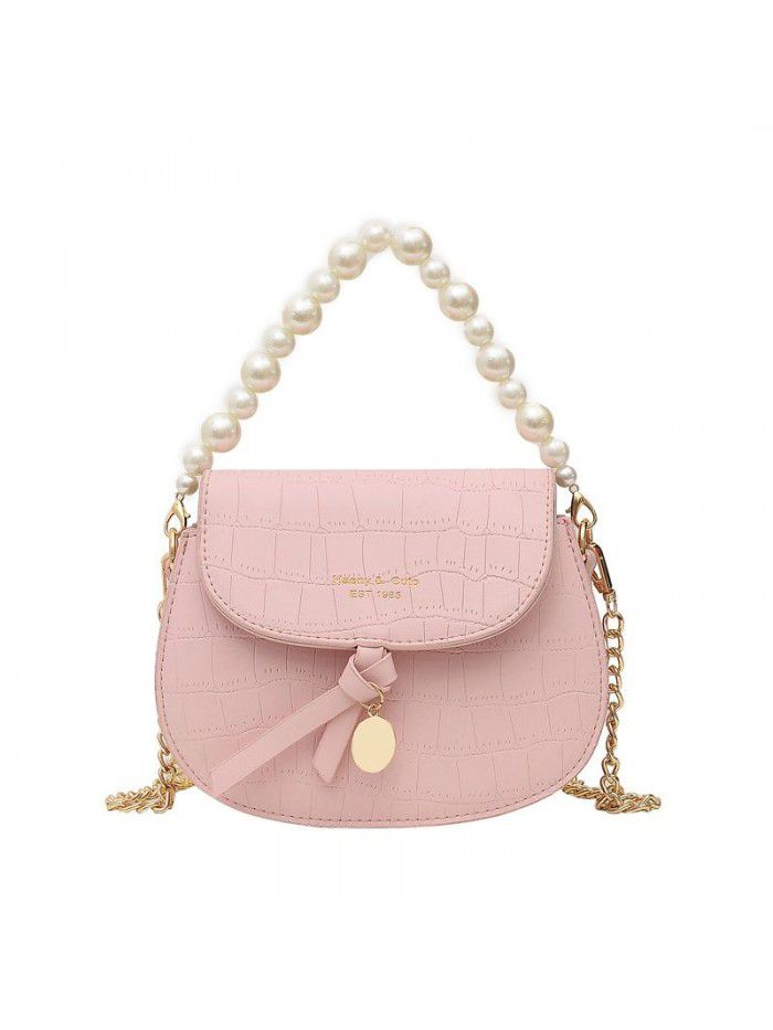 Shangxin women's small bag 2021 summer fashion stone Single Shoulder Messenger Bag saddle bag