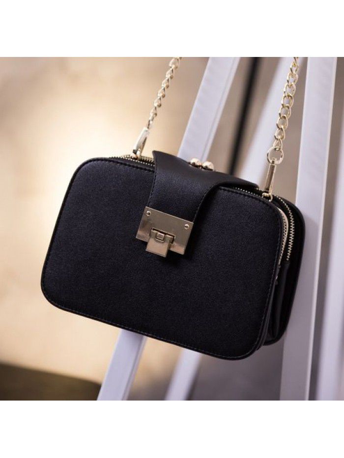  new women's Korean cross fashion women's bag Single Shoulder Bag Messenger Bag mobile phone small bag chain small square bag