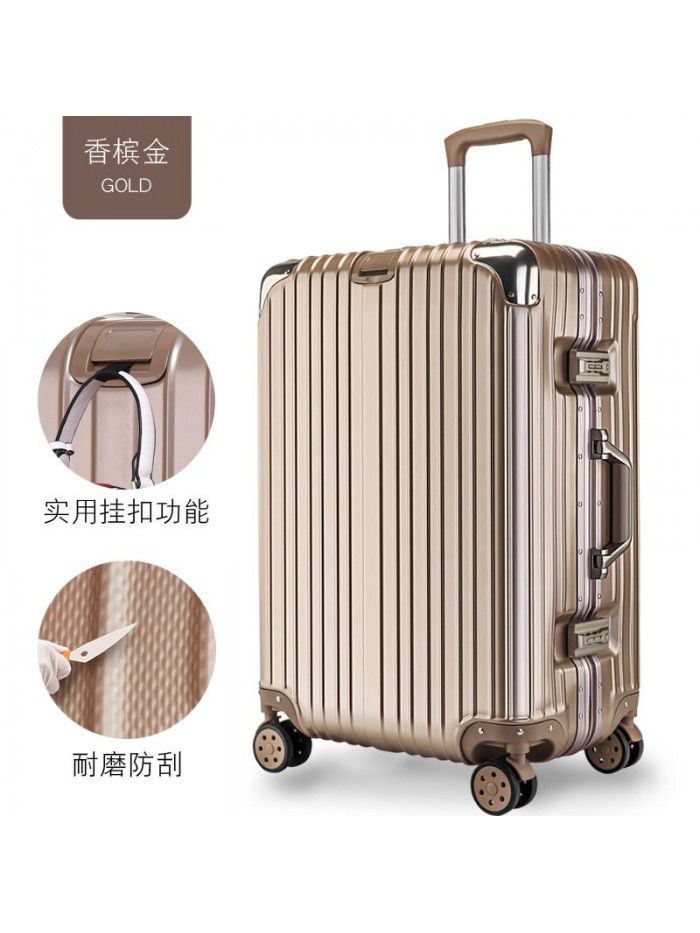 Trolley case universal wheel suitcase net red custom suitcase small female male student 20 inch code leather box 24