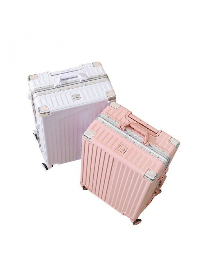 Luggage custom aluminum frame 20 inch universal wheel boarding code suitcase ins net red trolley box for men and women