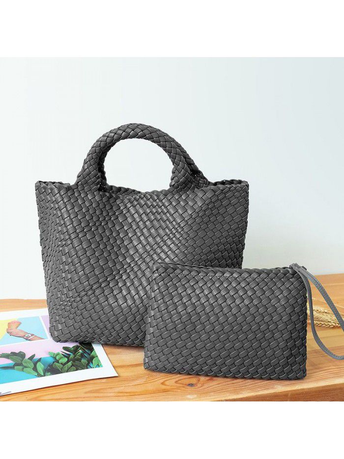 Hand woven Tote women's bag 2020 new fashion bag leisure large capacity woven shoulder bag handle mother bag