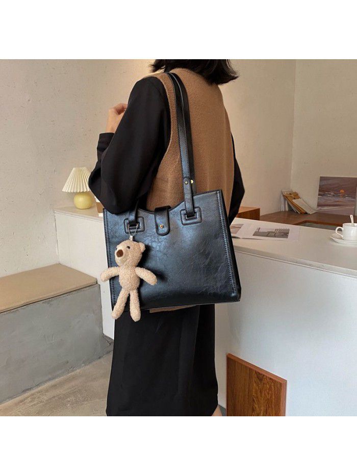 Big bag 2020 new fashion texture women's bag autumn and winter fashion shoulder bag simple large capacity atmosphere Tote Bag