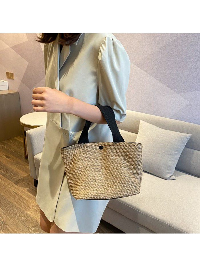 Ins2020 new net red beach summer beach holiday fashion woven bag retro handbag straw bag girl