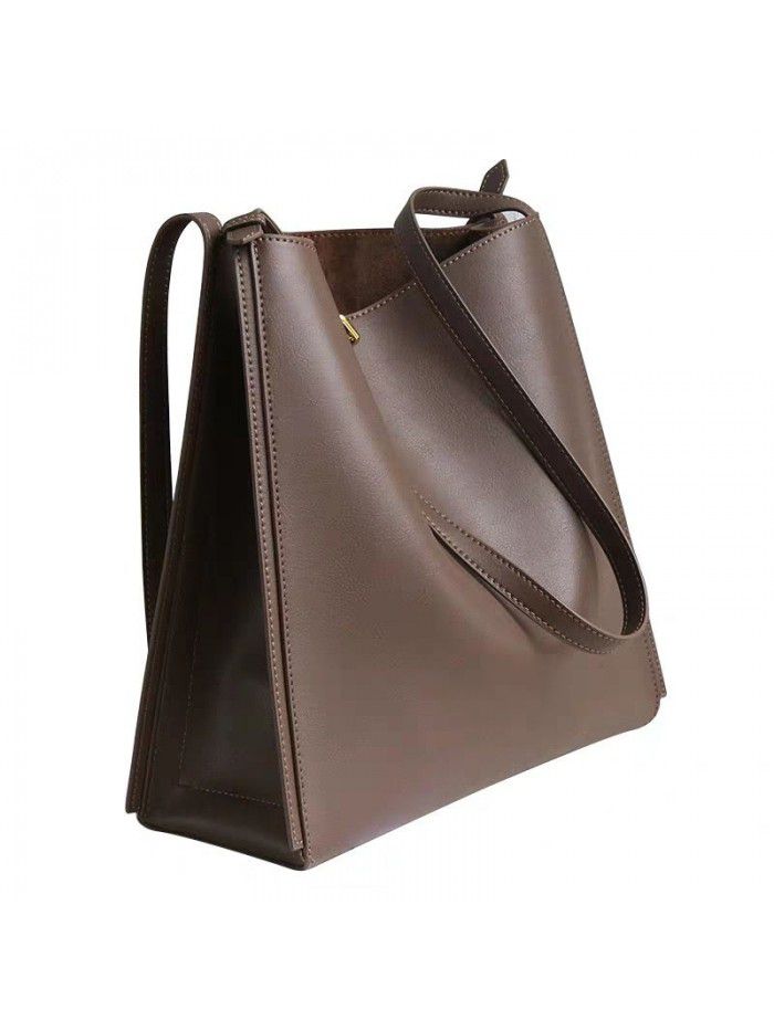 Korean fashion tote bag large capacity bag 2021 new fashion messenger bag women's single shoulder computer bag cowhide women's bag