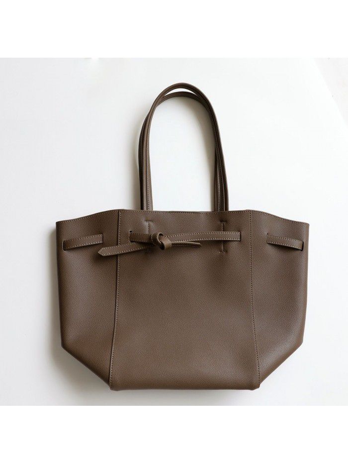  new leather large capacity commuter Tote Bag Leather shopping bag portable one shoulder women's Bag Drawstring wing bag