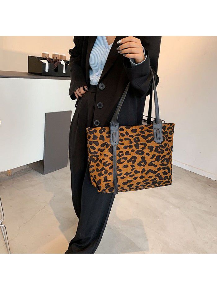 New style women's bag fashion zebra single shoulder bag large capacity canvas women's bag versatile Tote women's bag