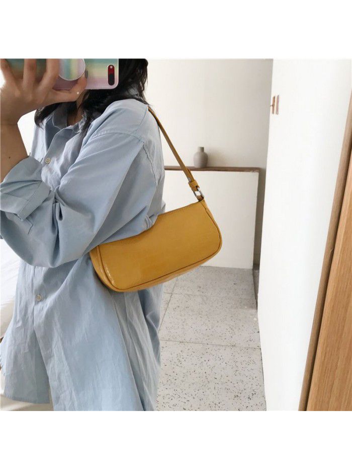 Cross border new fashion trend underarm bag Korean style simple pillow bag embossed shoulder bag one for women