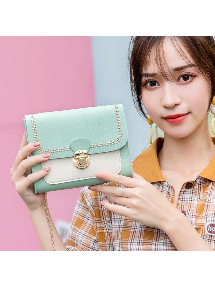 Bag women 2020 new net red trend Korean women's Single Shoulder Bag Fashion lock chain bag slant across bag women's bag