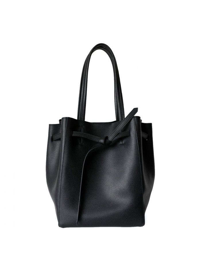  new leather large capacity commuter Tote Bag Leather shopping bag portable one shoulder women's Bag Drawstring wing bag