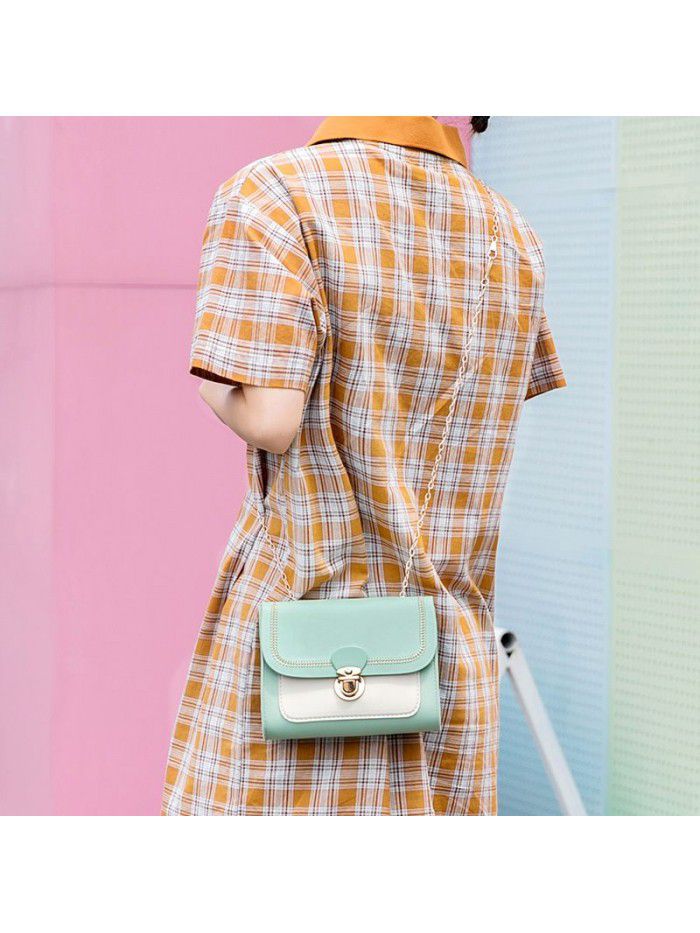 Bag women 2020 new net red trend Korean women's Single Shoulder Bag Fashion lock chain bag slant across bag women's bag