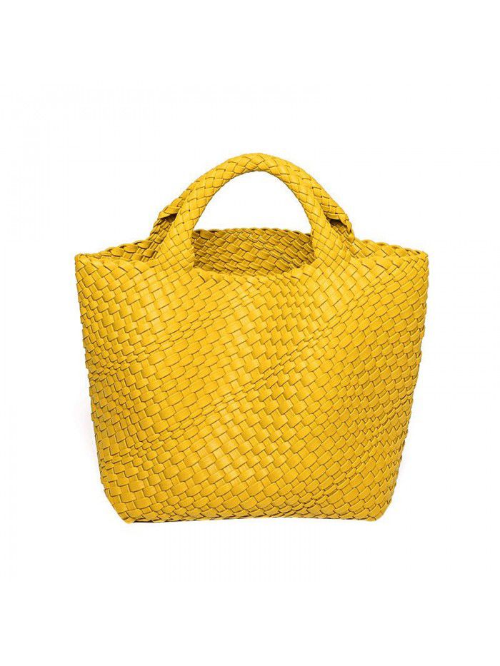 Hand woven Tote women's bag 2020 new fashion bag leisure large capacity woven shoulder bag handle mother bag