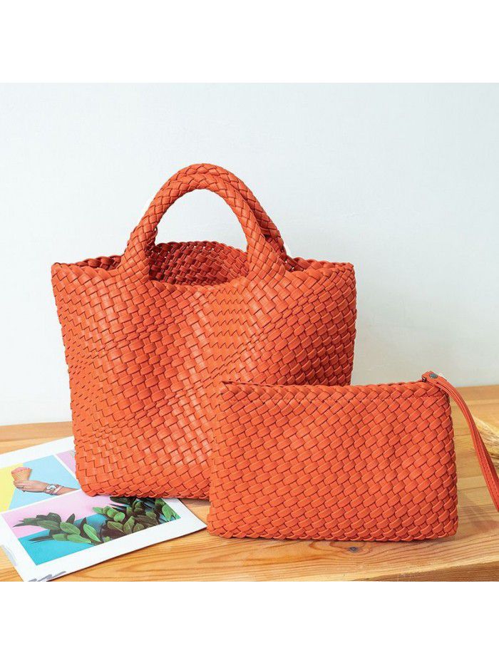 Hand woven Tote women's bag 2020 new fashion bag leisure large capacity woven shoulder bag handle mother bag