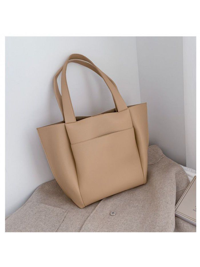 Large capacity soft leather bag women's new Korean one shoulder bag in summer 2020