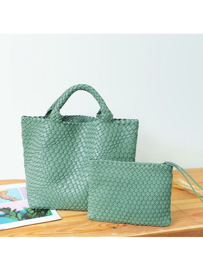 Hand woven Tote women's bag 2020 new fashion bag leisure large capacity woven shoulder bag handle mother bag