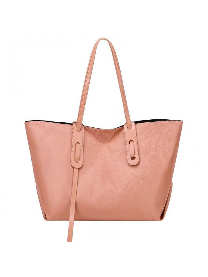 Nylon large capacity Tote Bag single shoulder portable bag 2020 new women's bag simple pink leisure shopping bag fashion