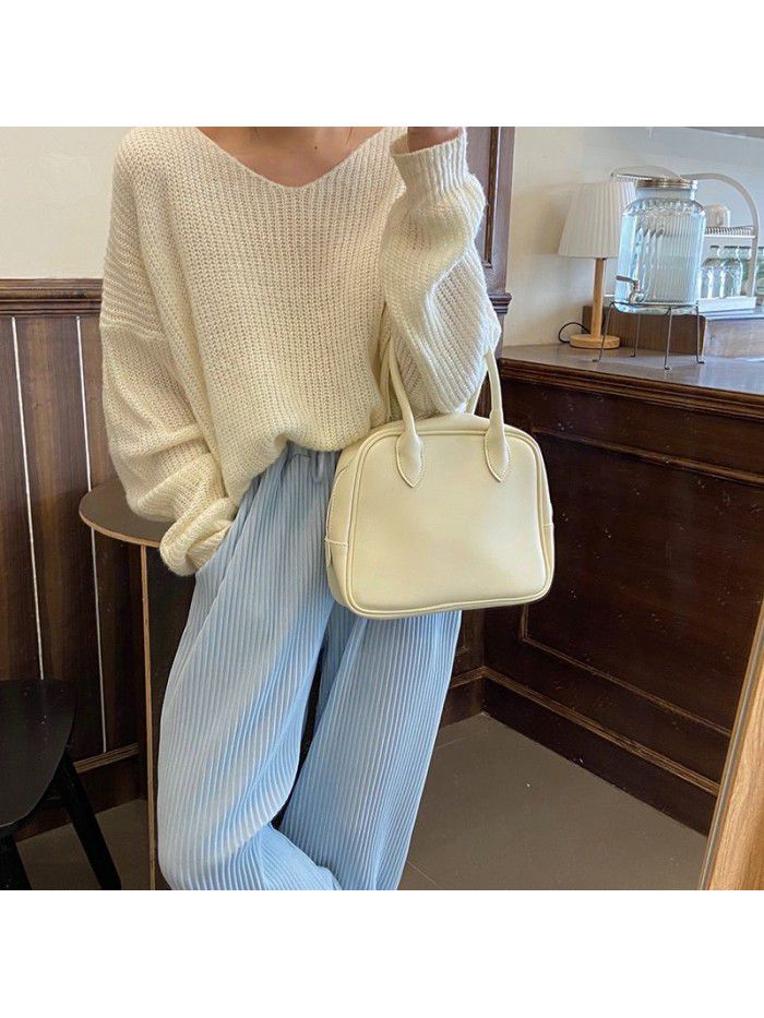 Ins Korean version new 2021 bag women's bag fashion women's single shoulder bag slant cross bag retro hand Tote Bag Fashion