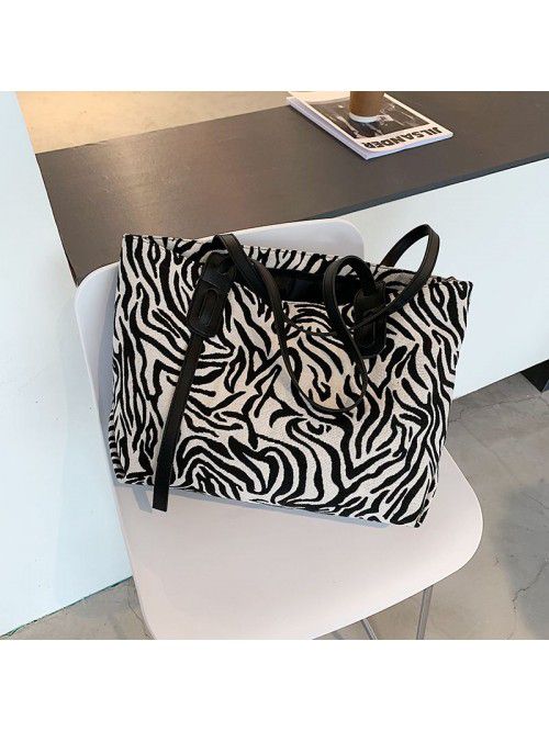 New style women's bag fashion zebra single shoulde...