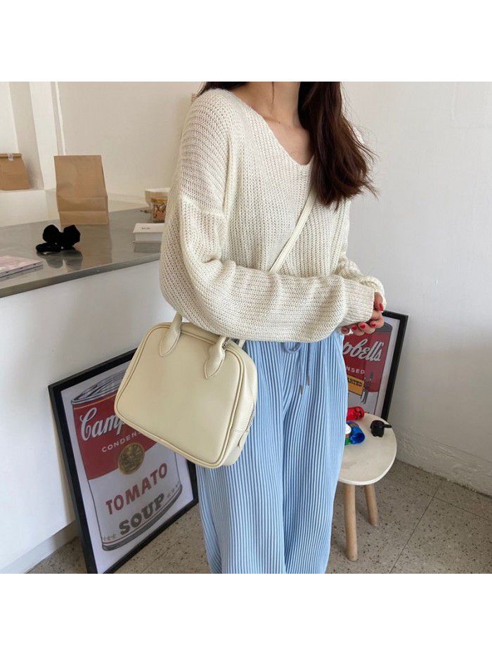 Ins Korean version new 2021 bag women's bag fashion women's single shoulder bag slant cross bag retro hand Tote Bag Fashion