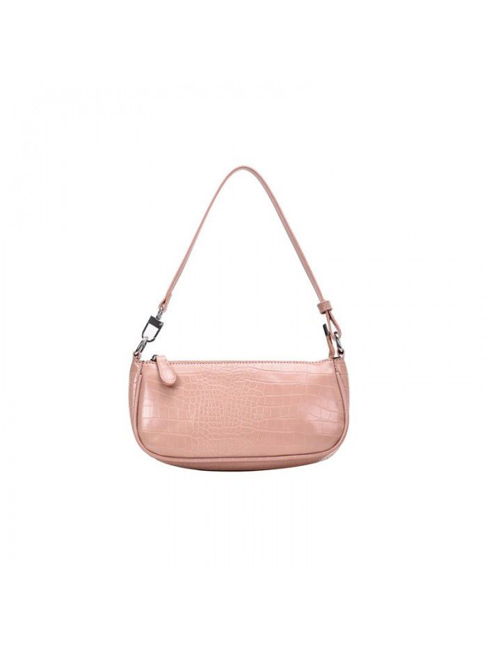 Cross border new fashion trend underarm bag Korean style simple pillow bag embossed shoulder bag one for women