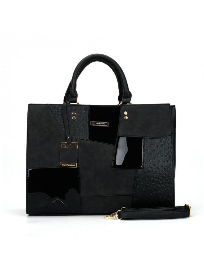  new Tote Bag Amazon fashion one shoulder trend women's bag cowhide Pu splicing women's handbag